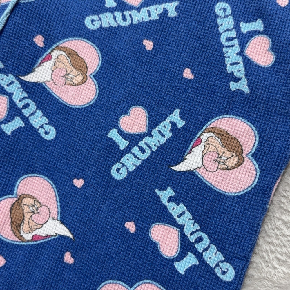 Disney Pajama Lounge Pants Women L Drawstring Snow White Dwarfs Sleepwear Knit - Picture 3 of 11